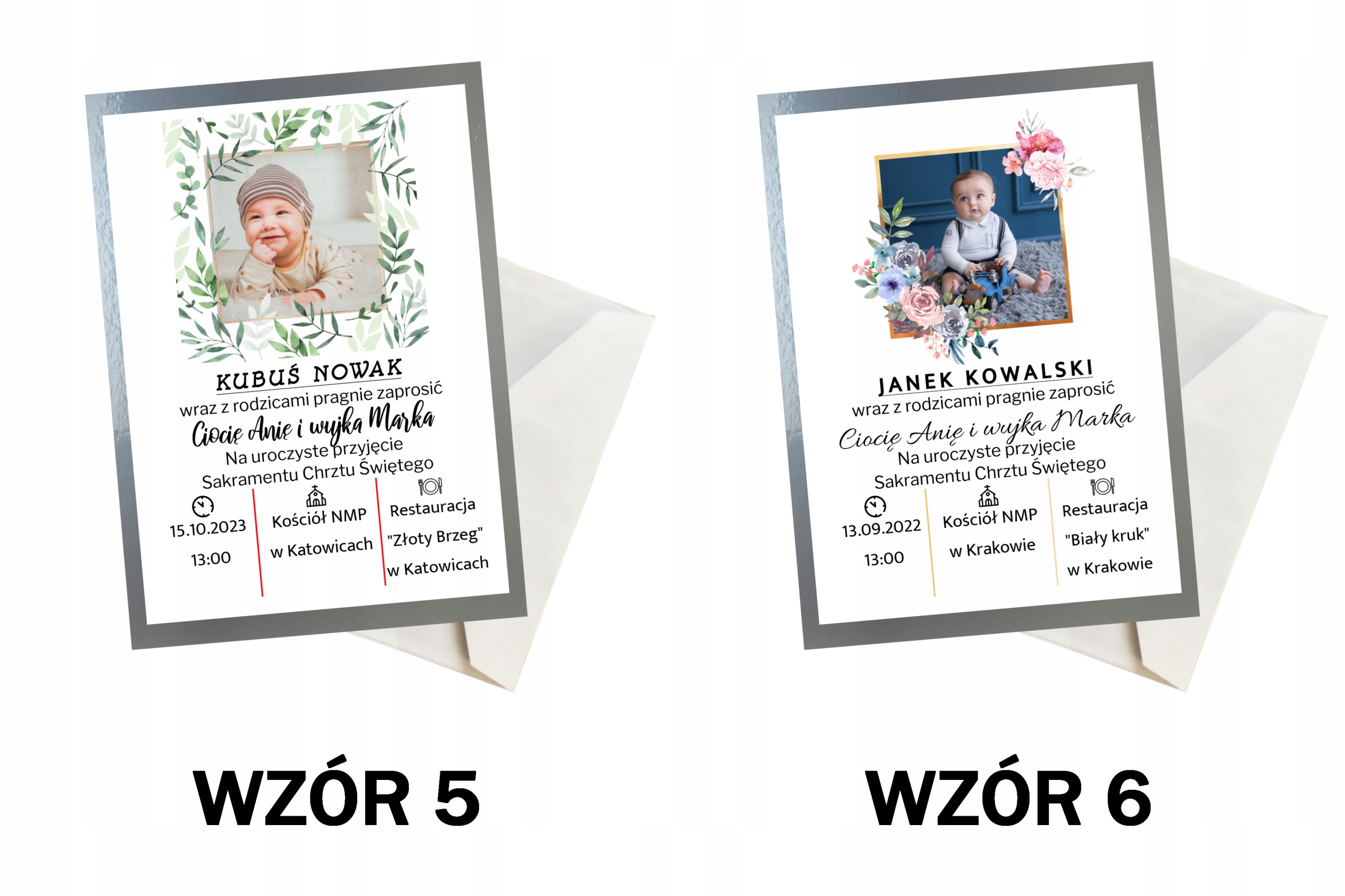 ZAPROSZENIE NA CHRZEST ŚWIĘTY SREBRNE + KOPERTA Szerokość produktu 10.5 cm