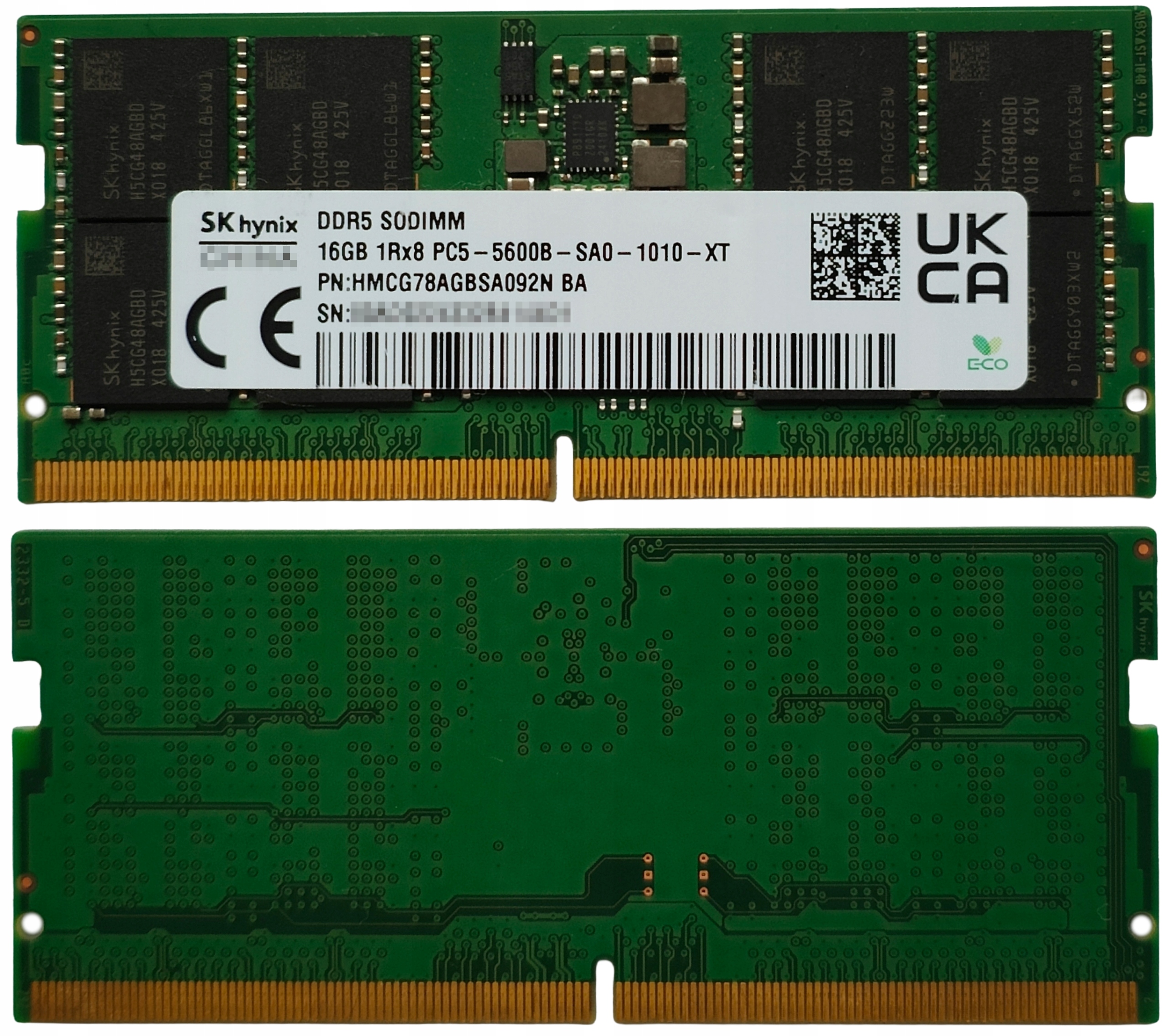 (n) 16GB 1*16GB Hynix DDR5 5600MHz 1.1V HMCG78AGBSA092N