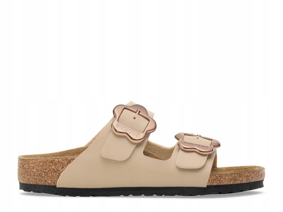 Klapki Birkenstock Arizona Kids Flower Buckle Bf Beżowe 37