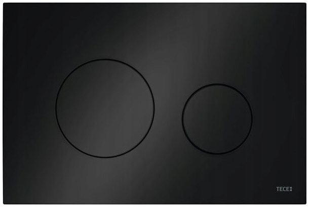 Splachovacie tlačidlo Tece Loop čierny lesk 9240924