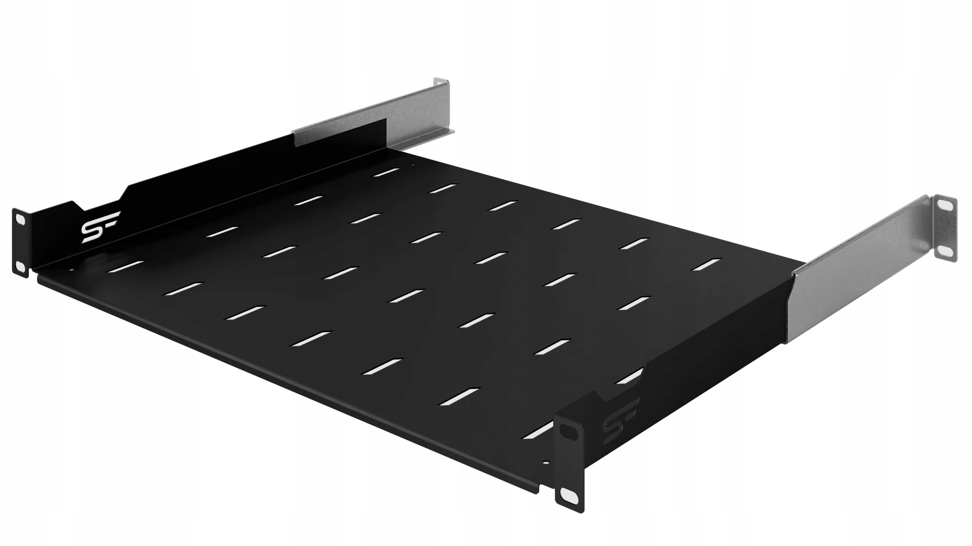 Półka regulowana szafa Rack 19'' 350mm czarna