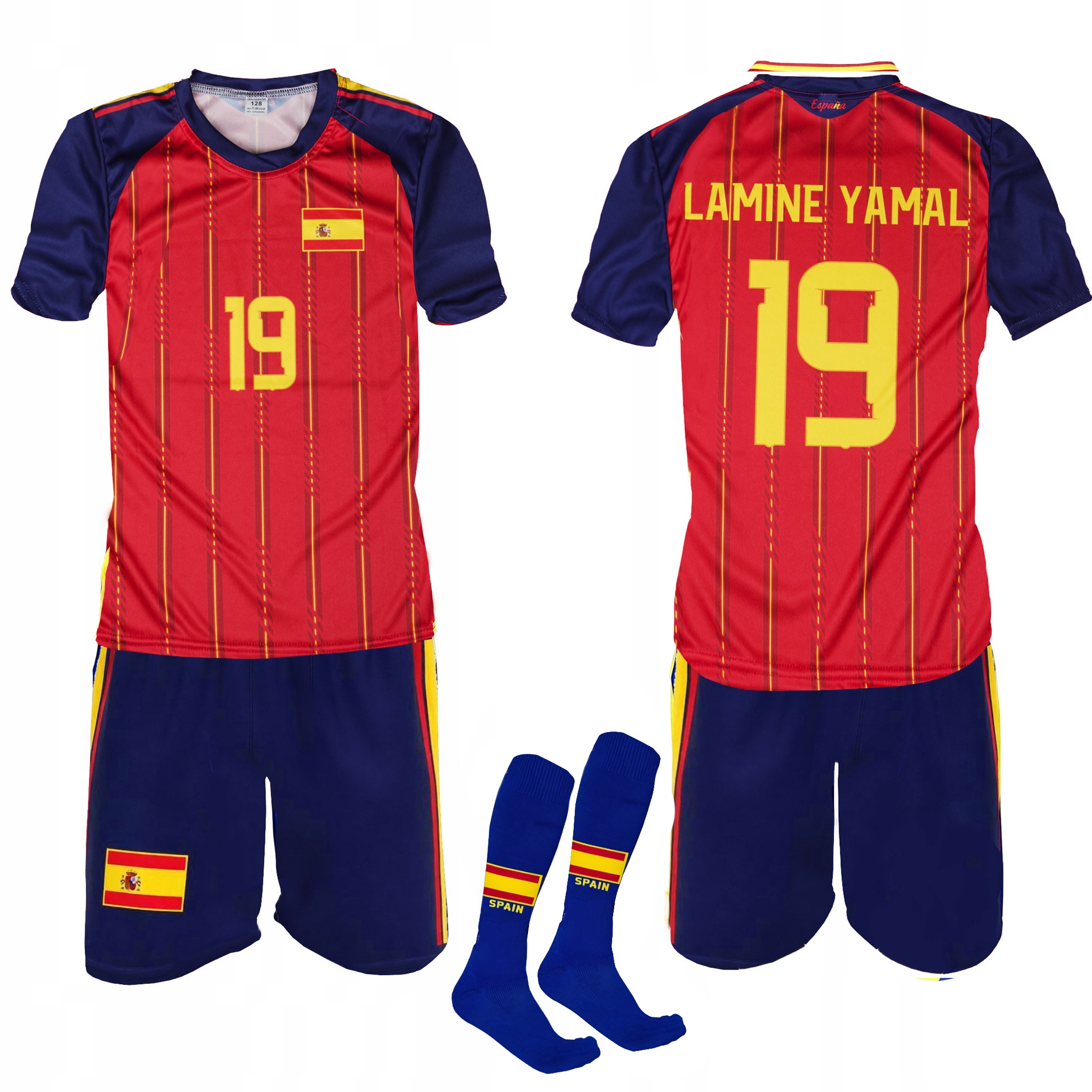 Komplet z getrami strój piłkarki Z Numerem 19 3w1 134