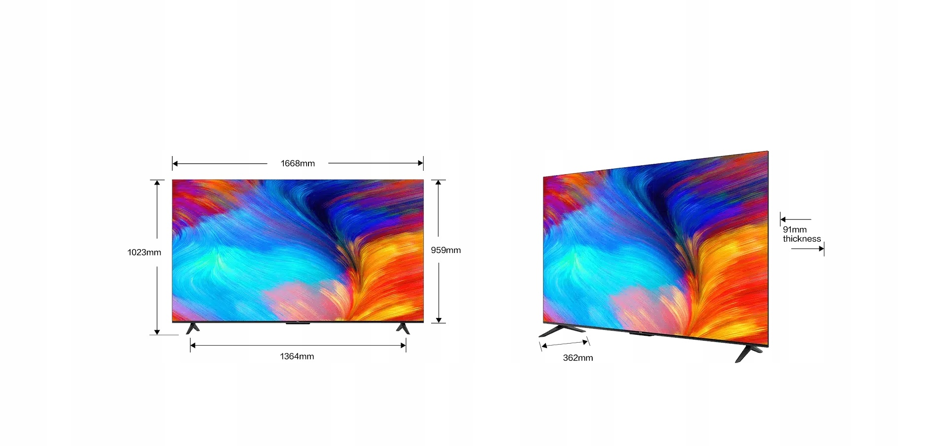 Telewizor LED TCL 43P635 43''4K UHD CZARNY Marka TCL