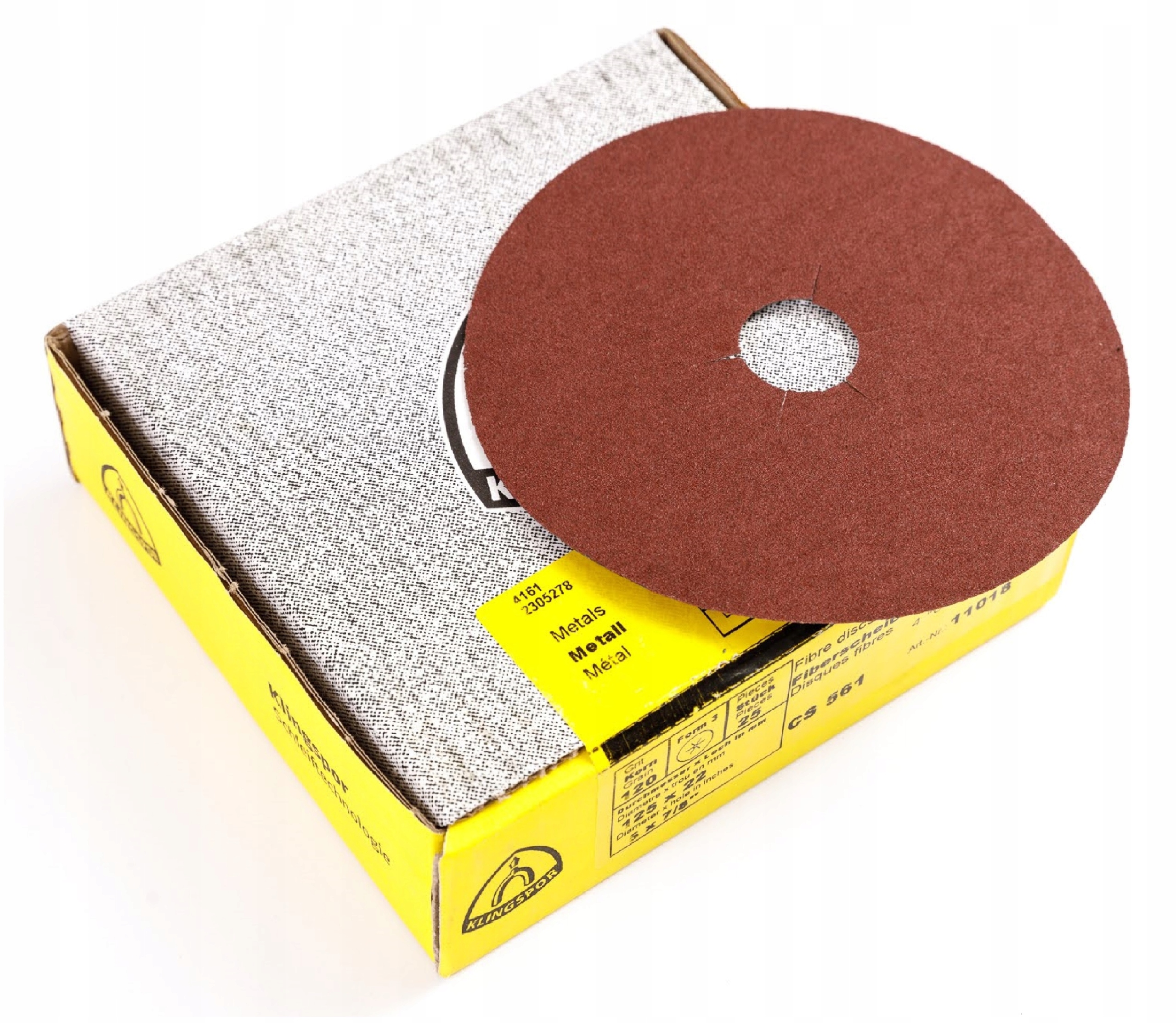 

Krążek fibrowy CS561 125 mm Klingspor P80 10 szt.