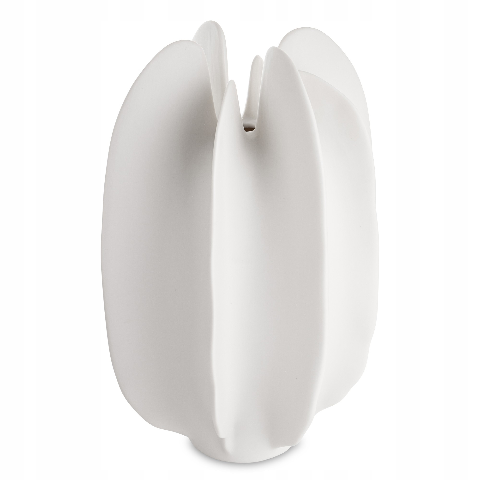 Elegantní bílá porcelánová váza s ozdobou o výšce 25,5 cm