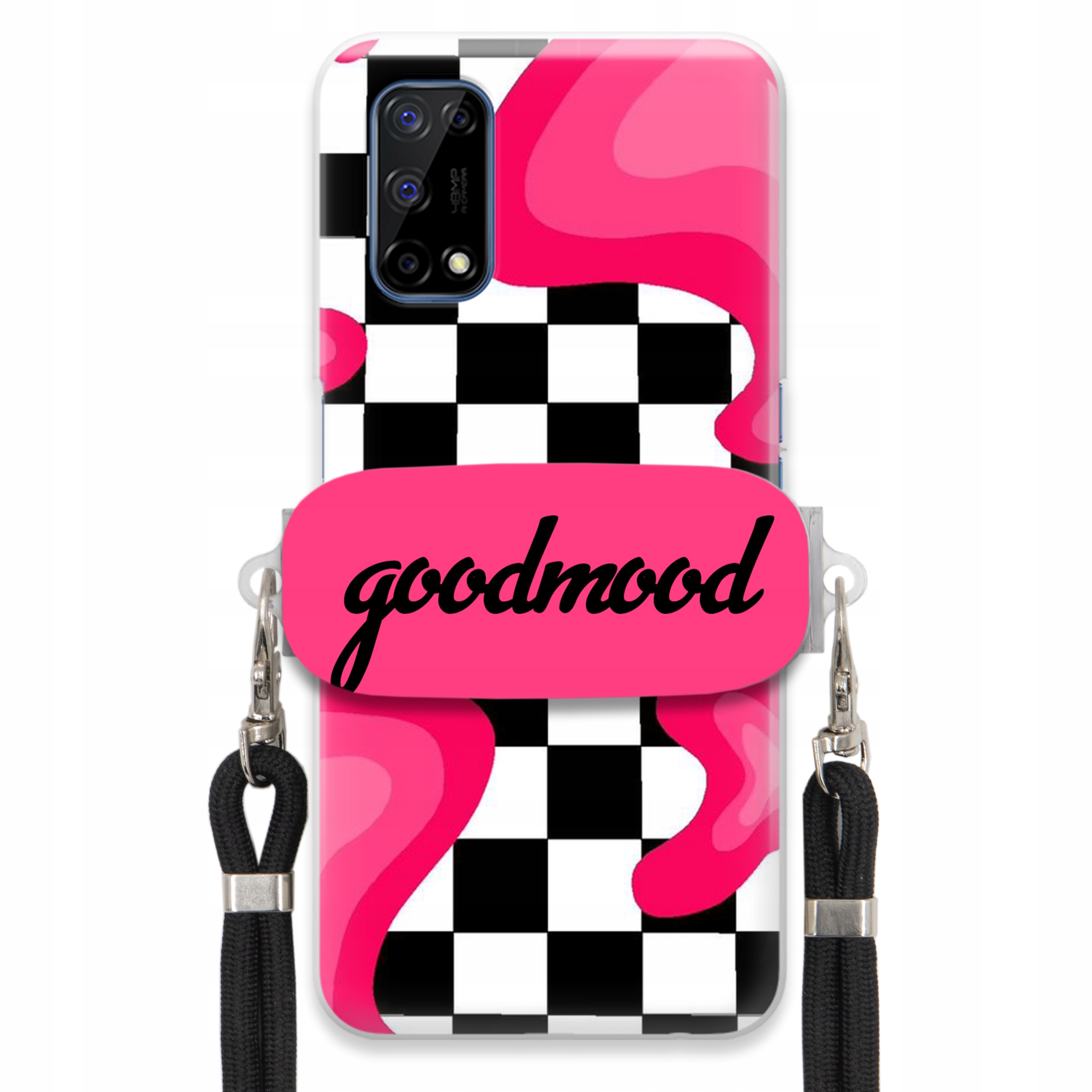 Pouzdro Pro Realme 7 5G Sada Case Držák Na Vodítko Černá Pro Teenagery Splash