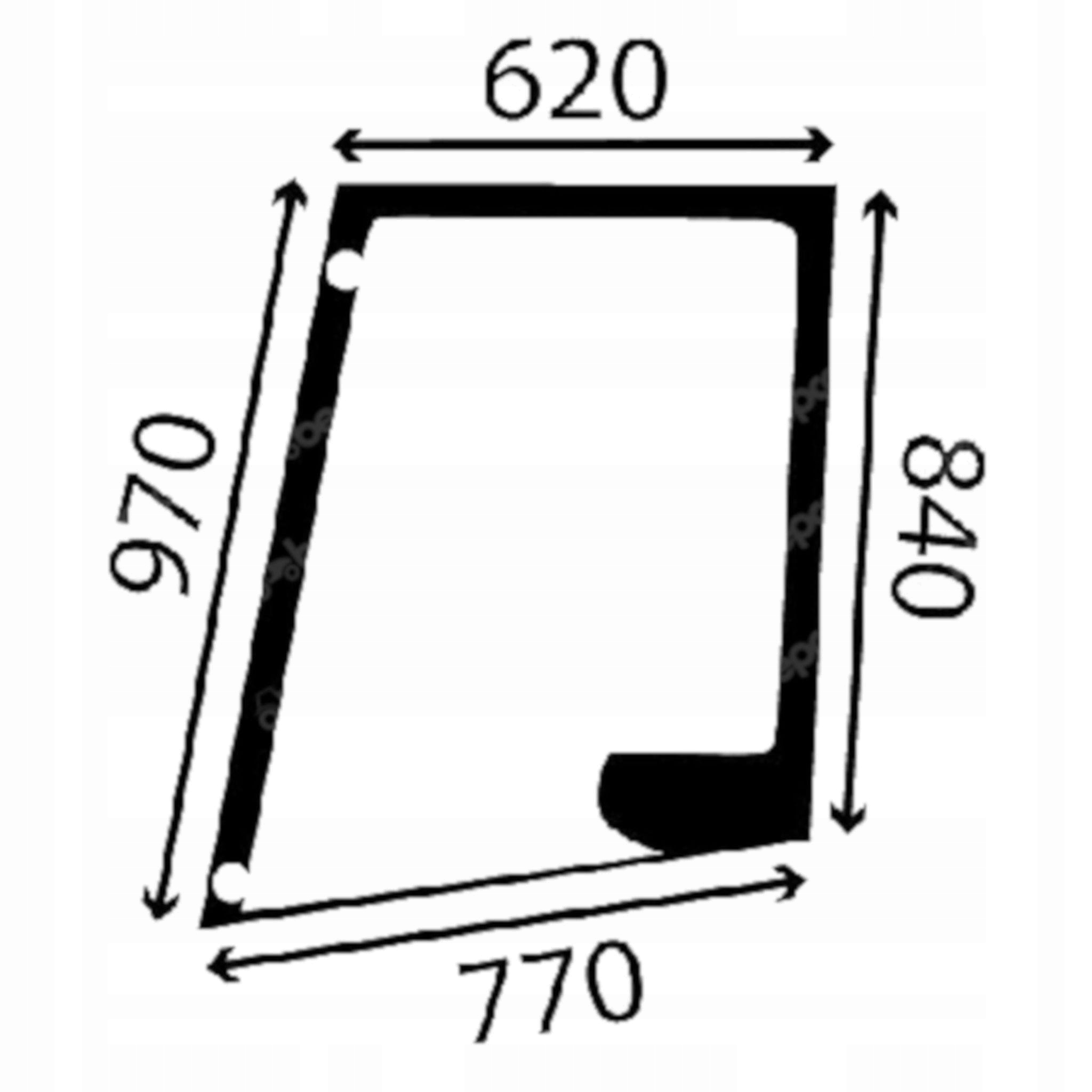 čelní sklo pro traktor Fendt horní dveře L 524810030300