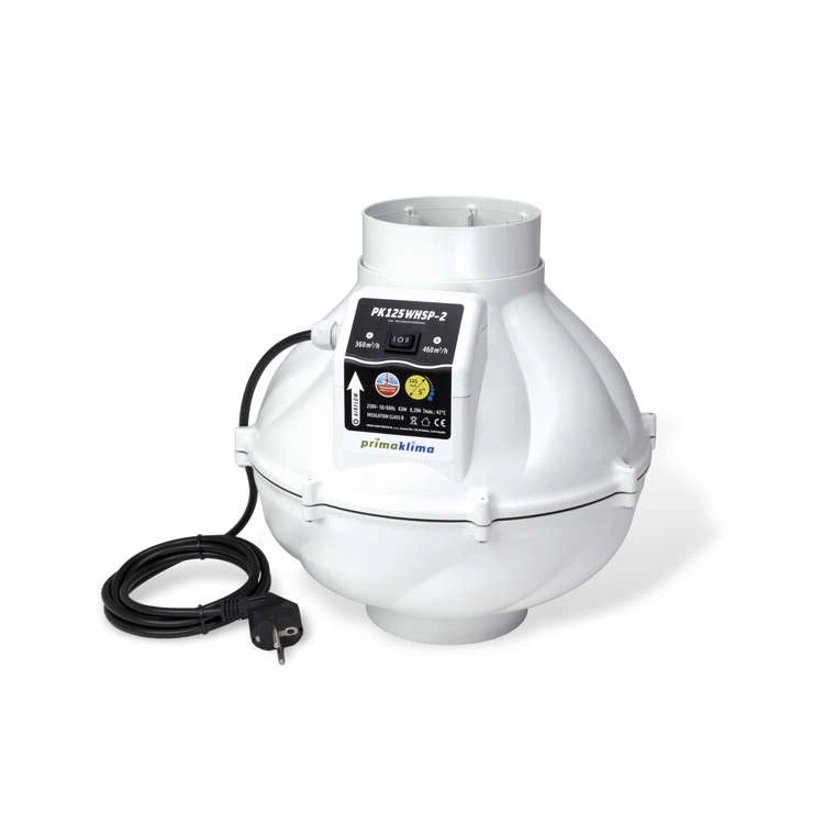 Ventilátor Prima Klima Whisperblower Silent 125 mm 2SPEED 360-460 m3/h