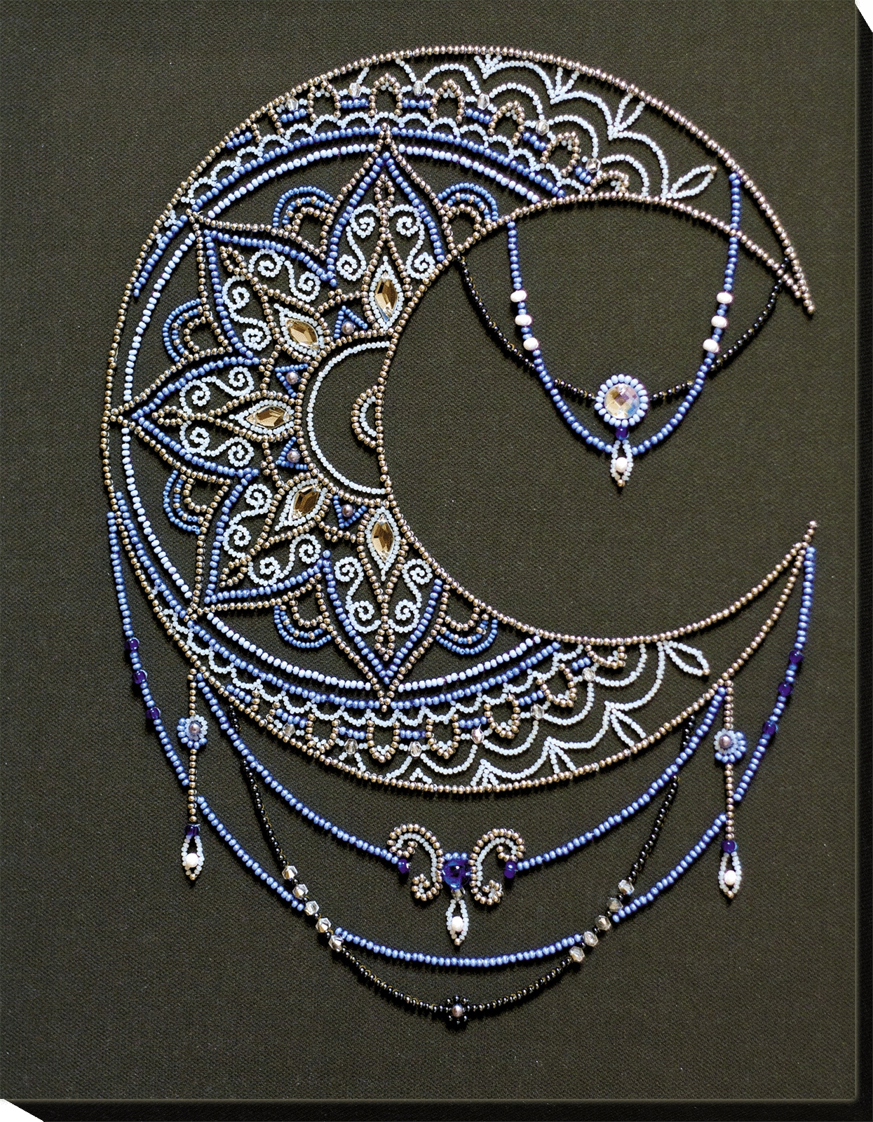Sada na vyšívání korálků "Moon pattern" Diy korálková výšivka