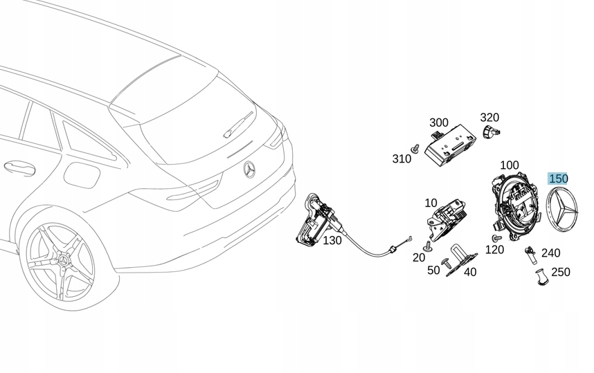 GWIAZDA EMBLEMAT MERCEDES Numer katalogowy części A09981085009040