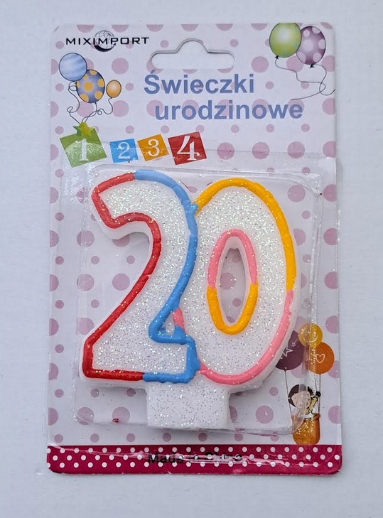 świeczka urodzinowa 20 | ŚW-288K — 2