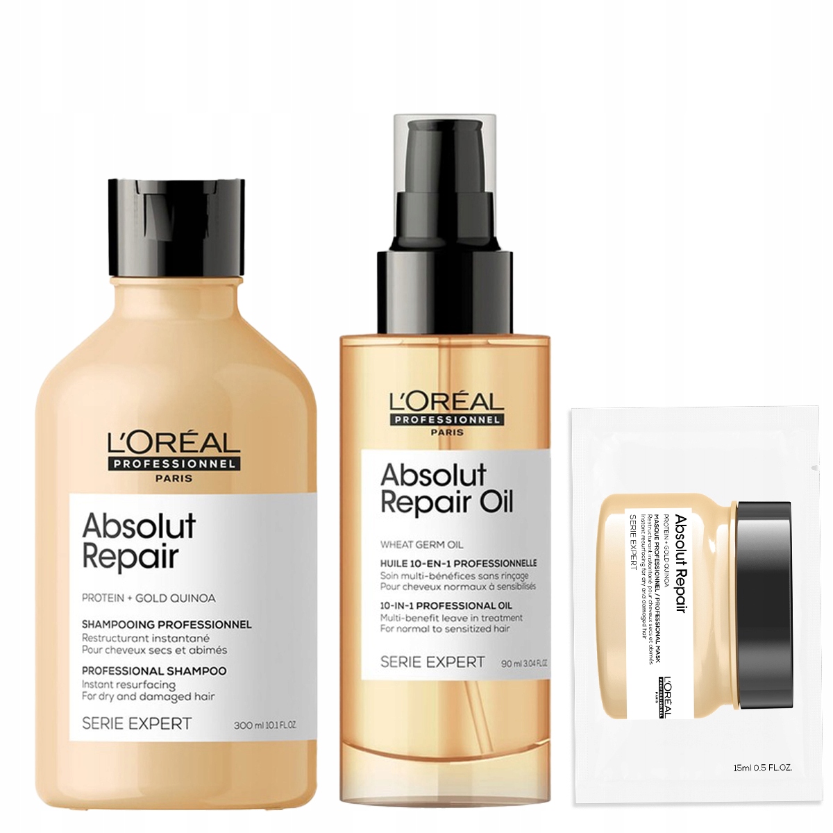 Loreal regenerační sada Absolut Repair – olej, šampon dárek
