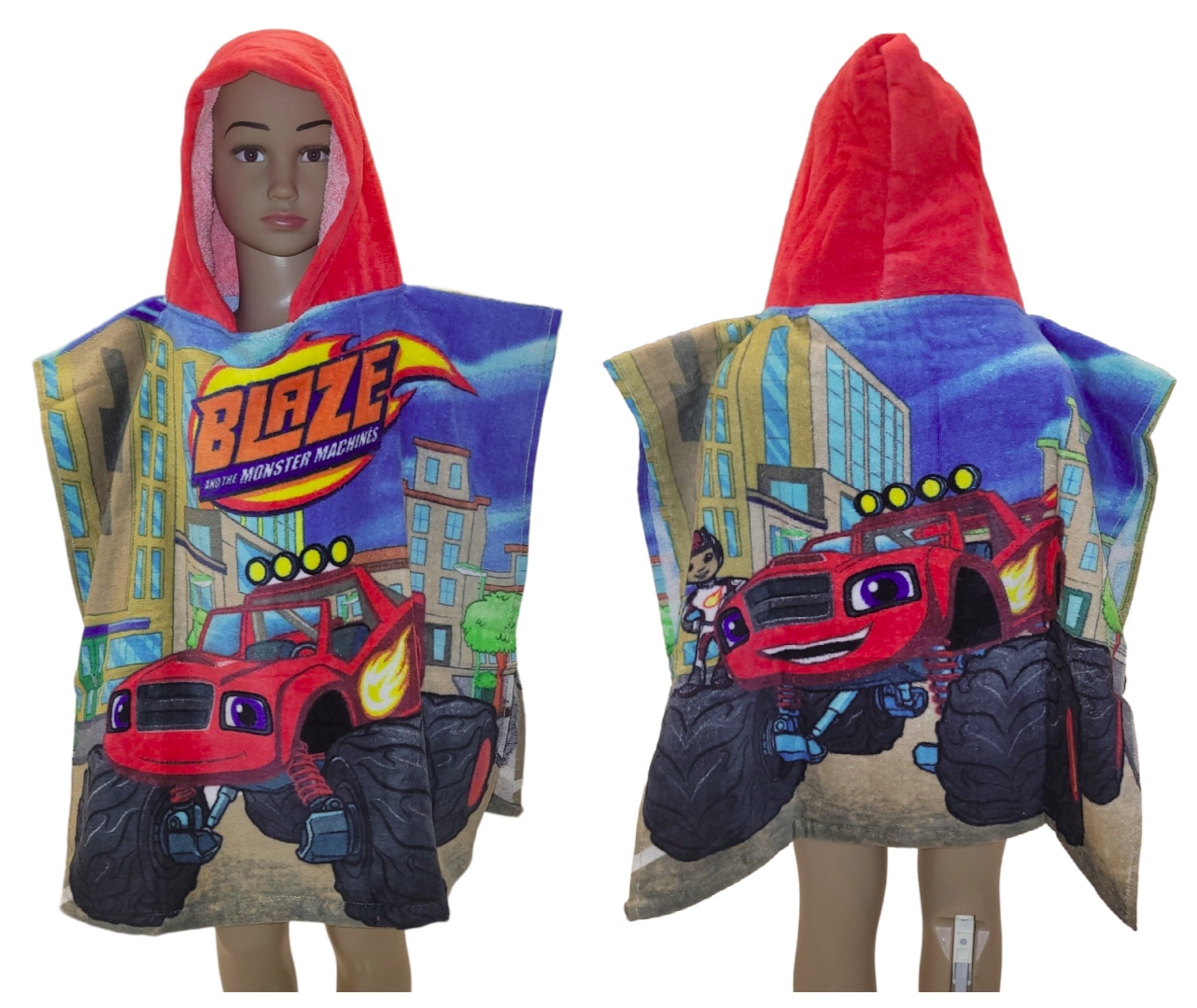 AUTA BLAZE RĘCZNIK DZIECIĘCY KAPIELOWY OKRYCIE PONCZO PONCHO