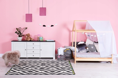 PIĘKNY ABAŻUR DO LAMP RÓŻOWY LEN 15 E27 DZIECIĘCY Marka inna marka