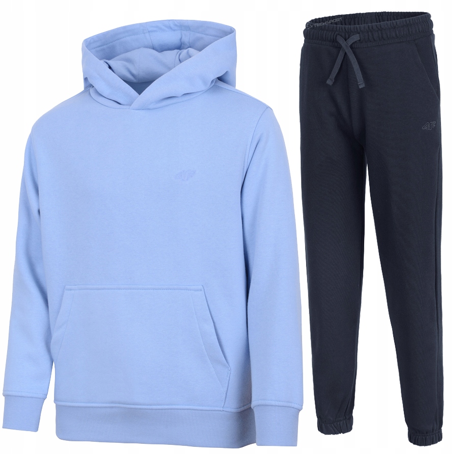 4F Chłopięcy Dres Komplet Bluza Kangurka Spodnie rozm 146