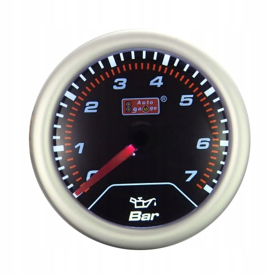 Indikátor tlaku oleja Analógové hodiny Auto Gauge Smoke 0-7 Bar 52 mm