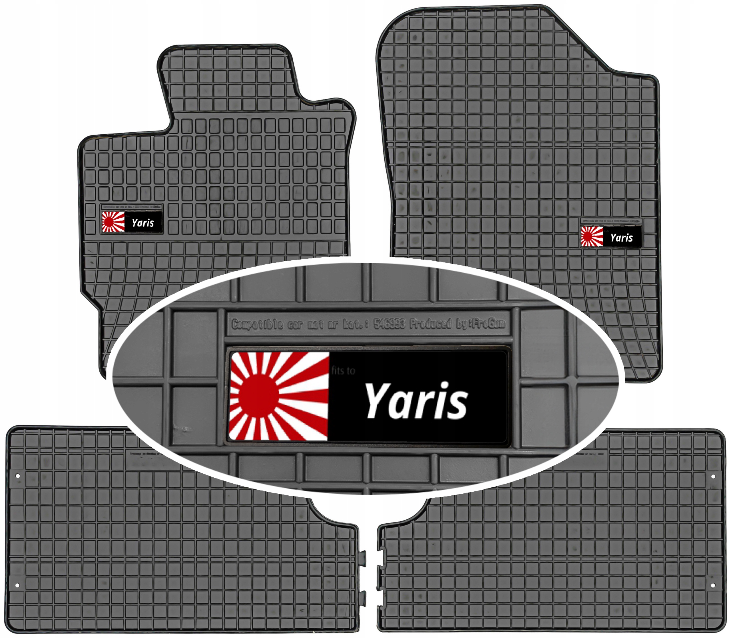 Toyota Yaris III 2011-2020 Dywaniki do samochodu etykieta modelowa