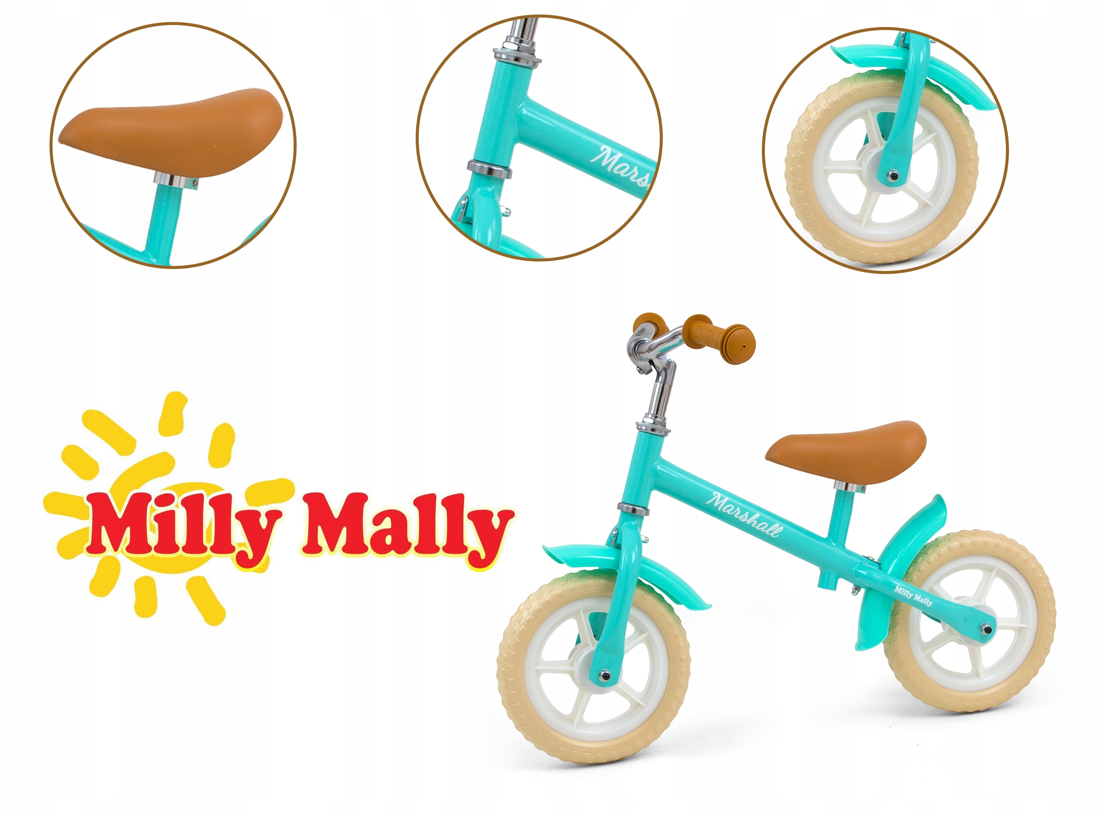 MillyMally Biegowy Rowerek Marshall Regulowany