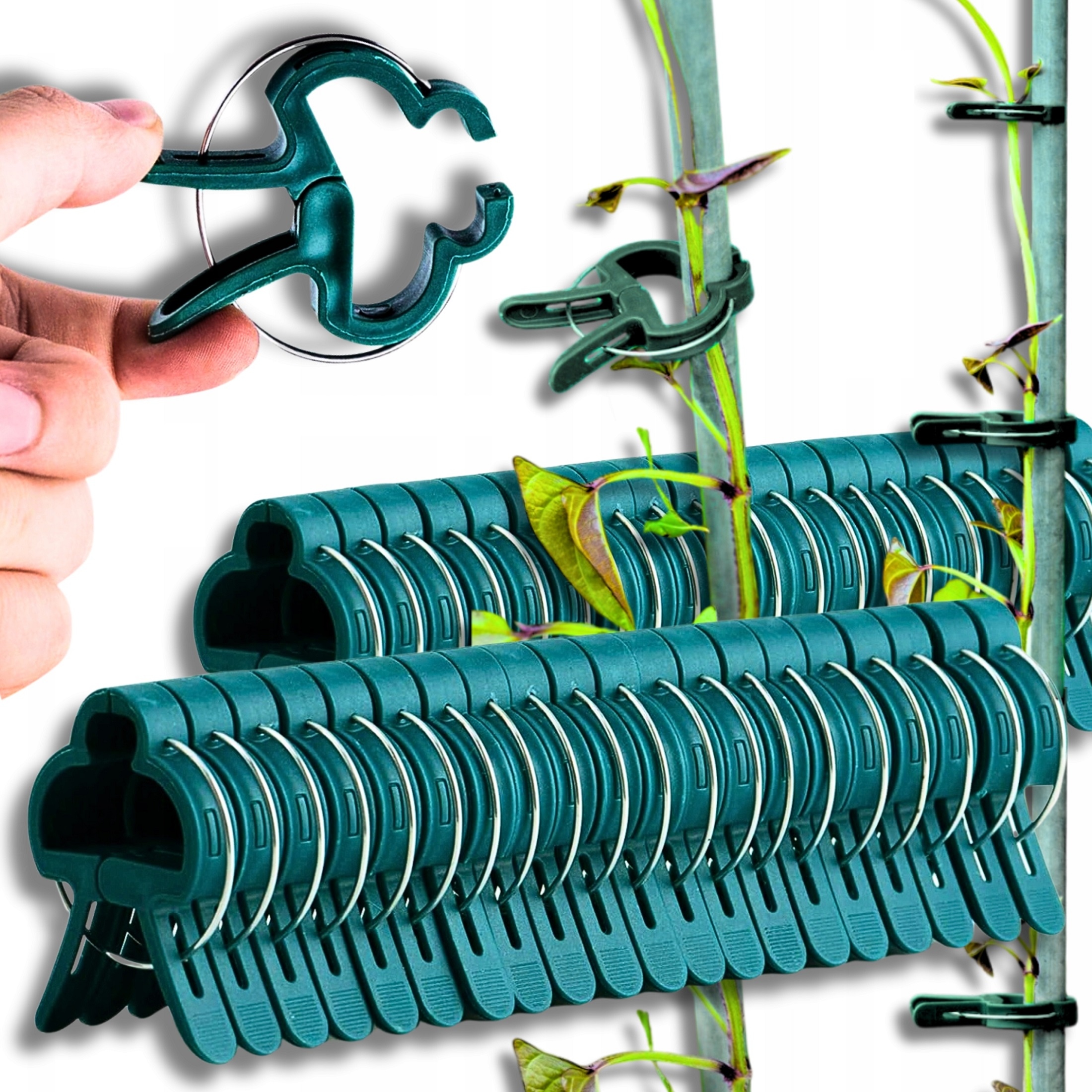 KLIPSY SPINKI DO MOCOWANIA ROŚLIN ŁODYG PĘDÓW SPINACZE OGRODOWE 20SZT/KPL