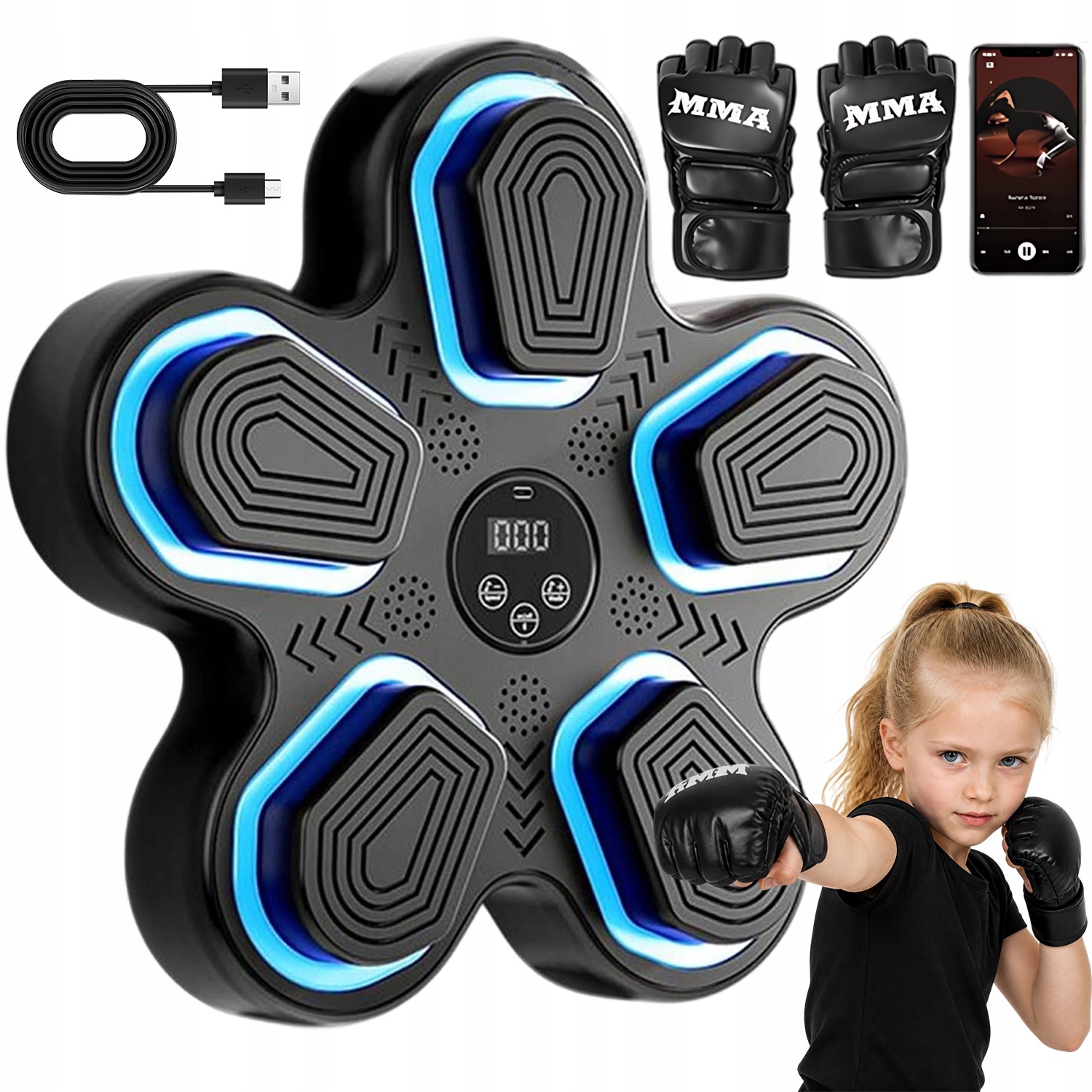 Boxerská Deska Pro Trénink Hudby Smart Bluetooth 9 Rychlostních Režimů