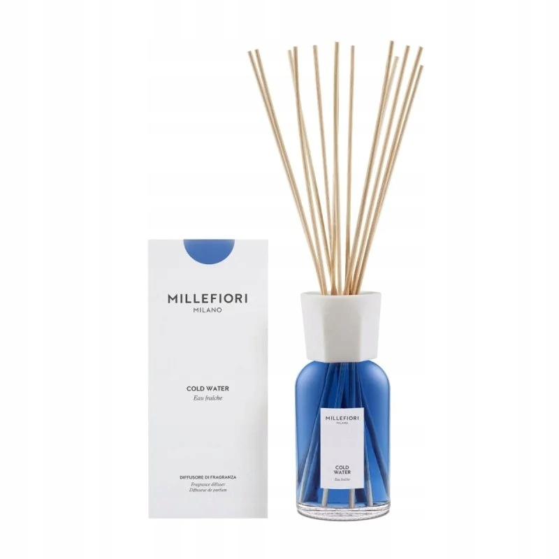 Millefiori Milano Cold Water – difuzér s vůní 500 ml a tyčinkami