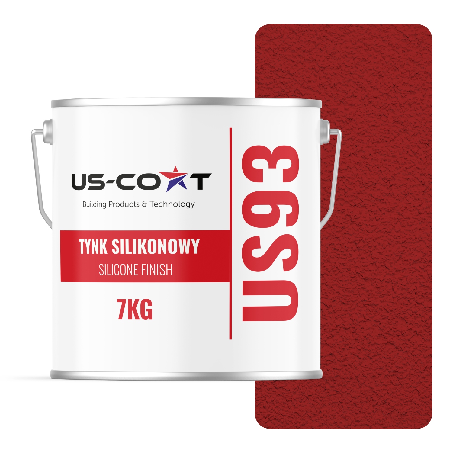 Silikonová Fasádní Omítka Červená RAL3001 7KG Beránek Granulace 2.0mm
