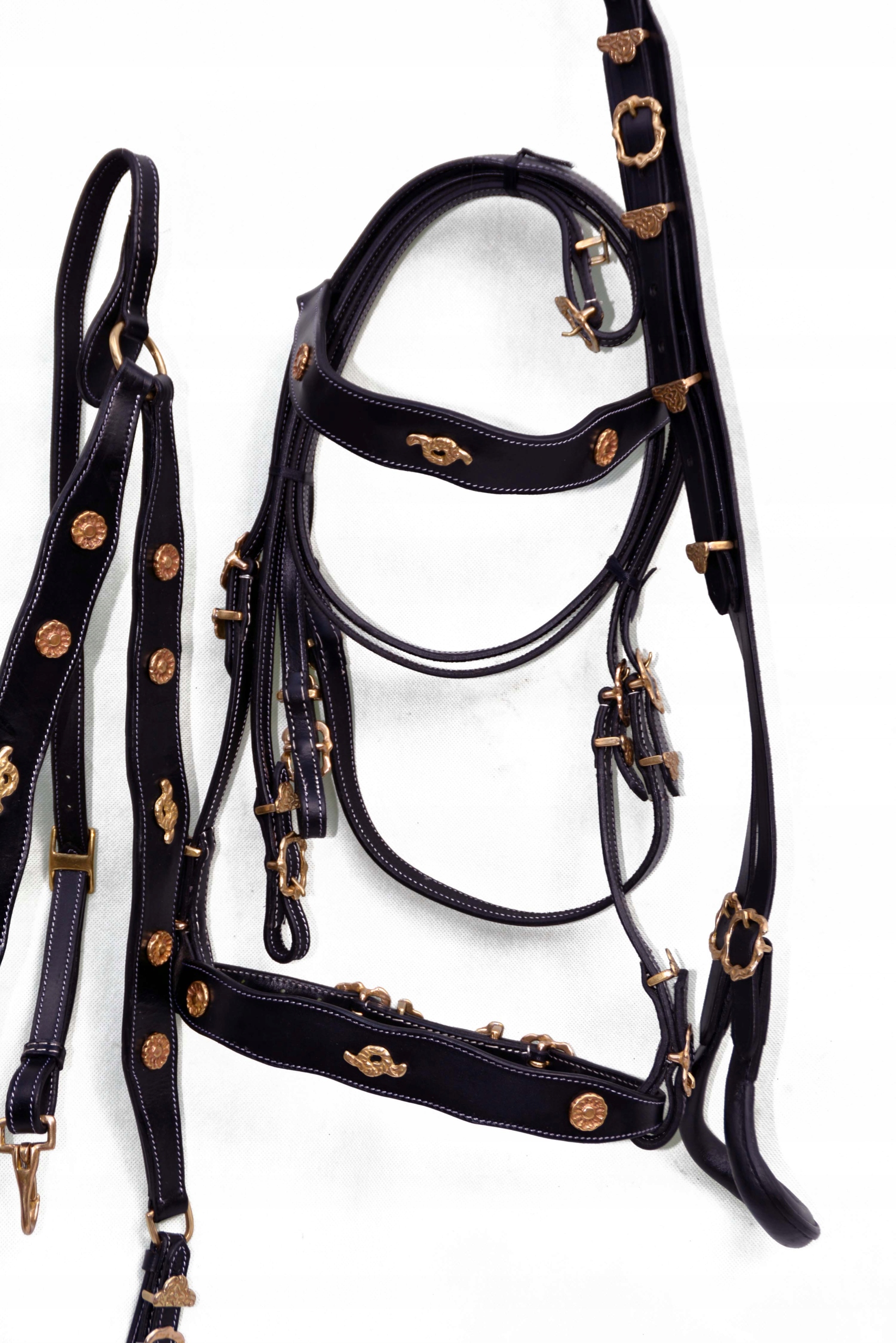 Ogłowie Hiszpańskie +wodze +napierśnik+podogonie Roz.x- Full