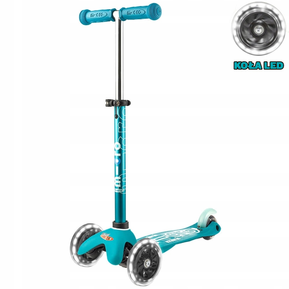 Hulajnoga Mini Micro Deluxe Morska Aqua Led MMD076