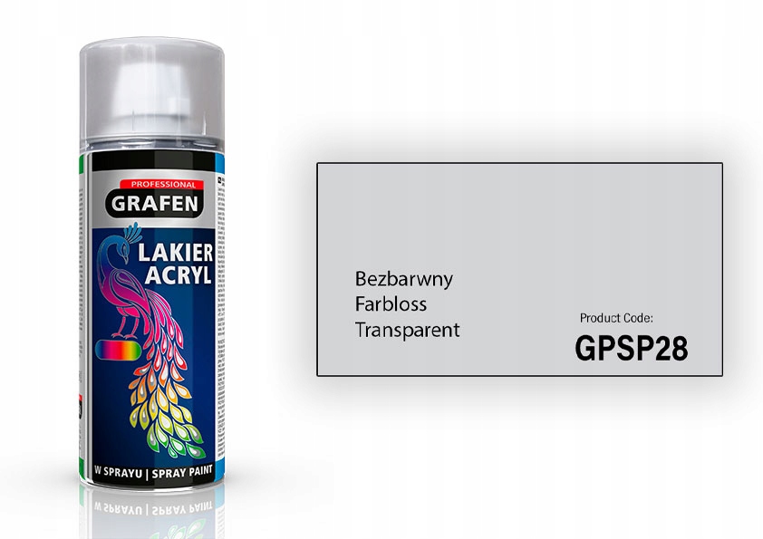 Akrylowy Lakier W Sprayu Bezbarwny 400ML GPSP28