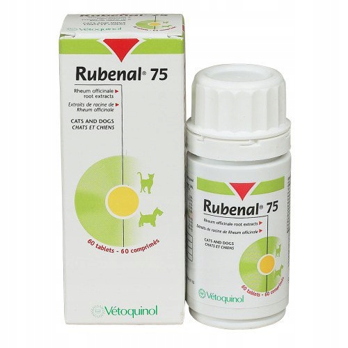 Rubenal 75MG Wspomaganie Nerek Kot/pies 60 Tabl