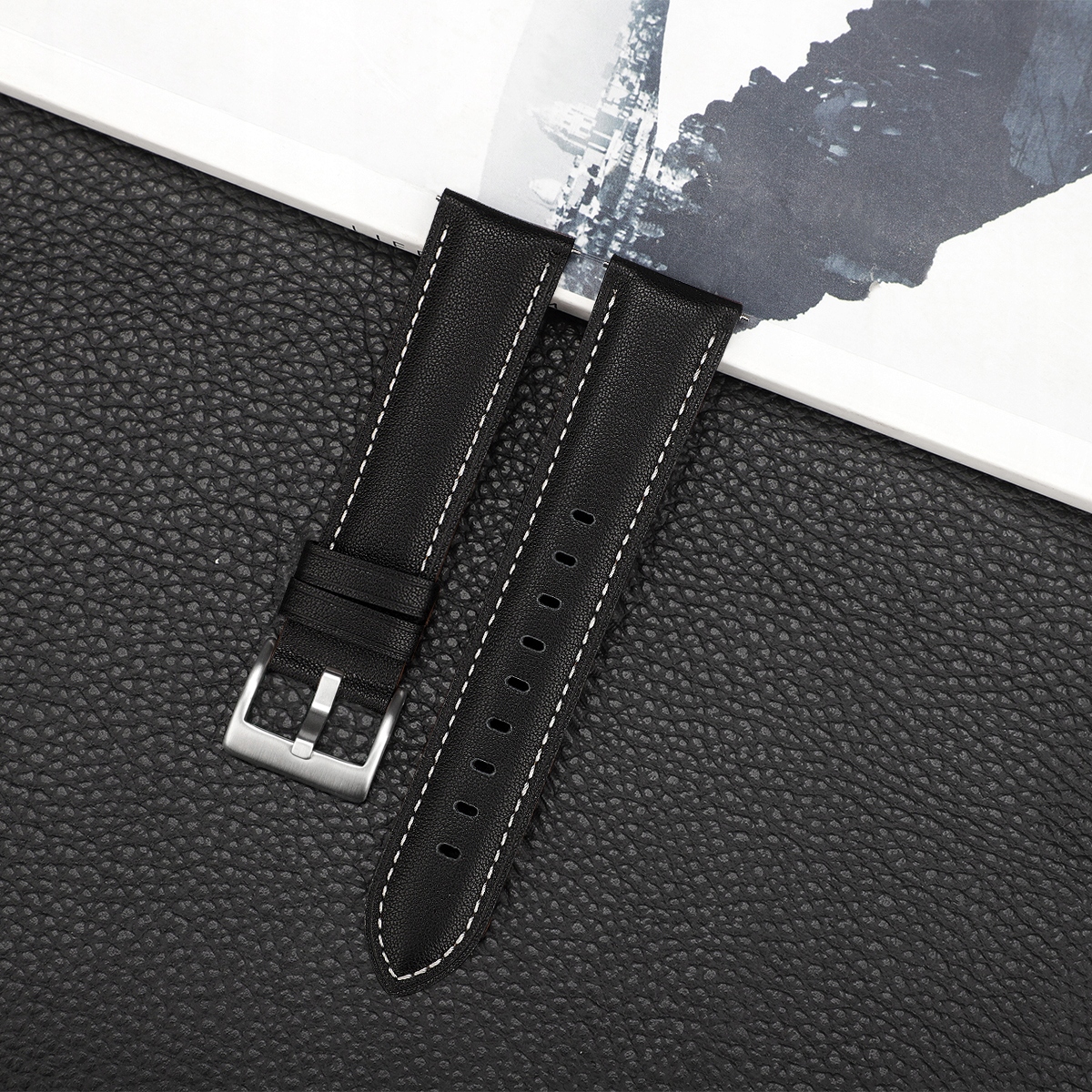 PASEK XIAOMI AMAZFIT BIP U S LITE PRO GTS GTR 42MM Materiał skóra naturalna