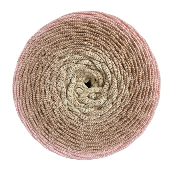 FILIpoli Ombre Polyesterová šňůra plochá 5 mm Pastelové sny
