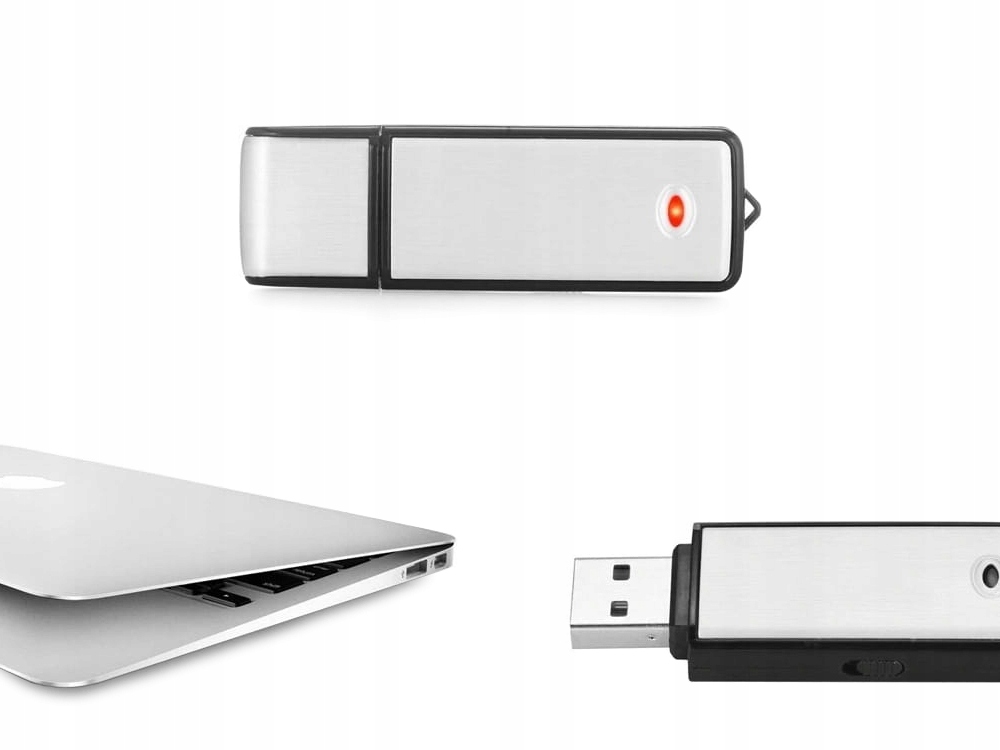 MINI DYKTAFON SZPIEGOWSKI PODSŁUCH PENDRIVE USB Szerokość produktu 2 cm