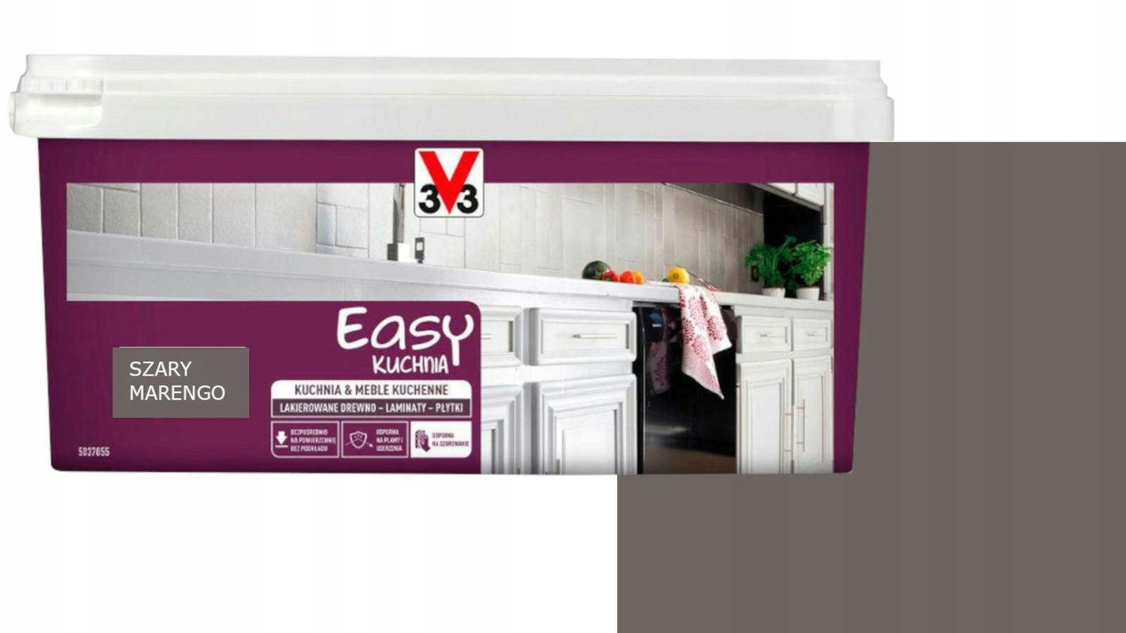 V33 EASY FARBA RENOWACJA KUCHNIA MEBLE szary 2L