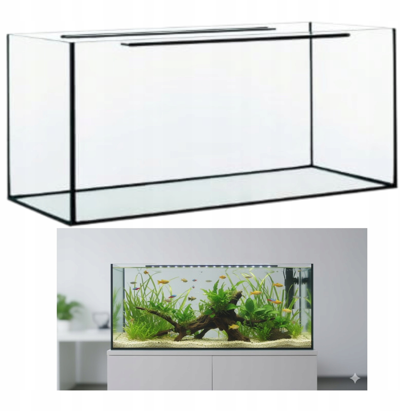 Aquael Akwarium Szklane Proste 25 l – 41 × 25 × 25 cm Szkło 4 mm