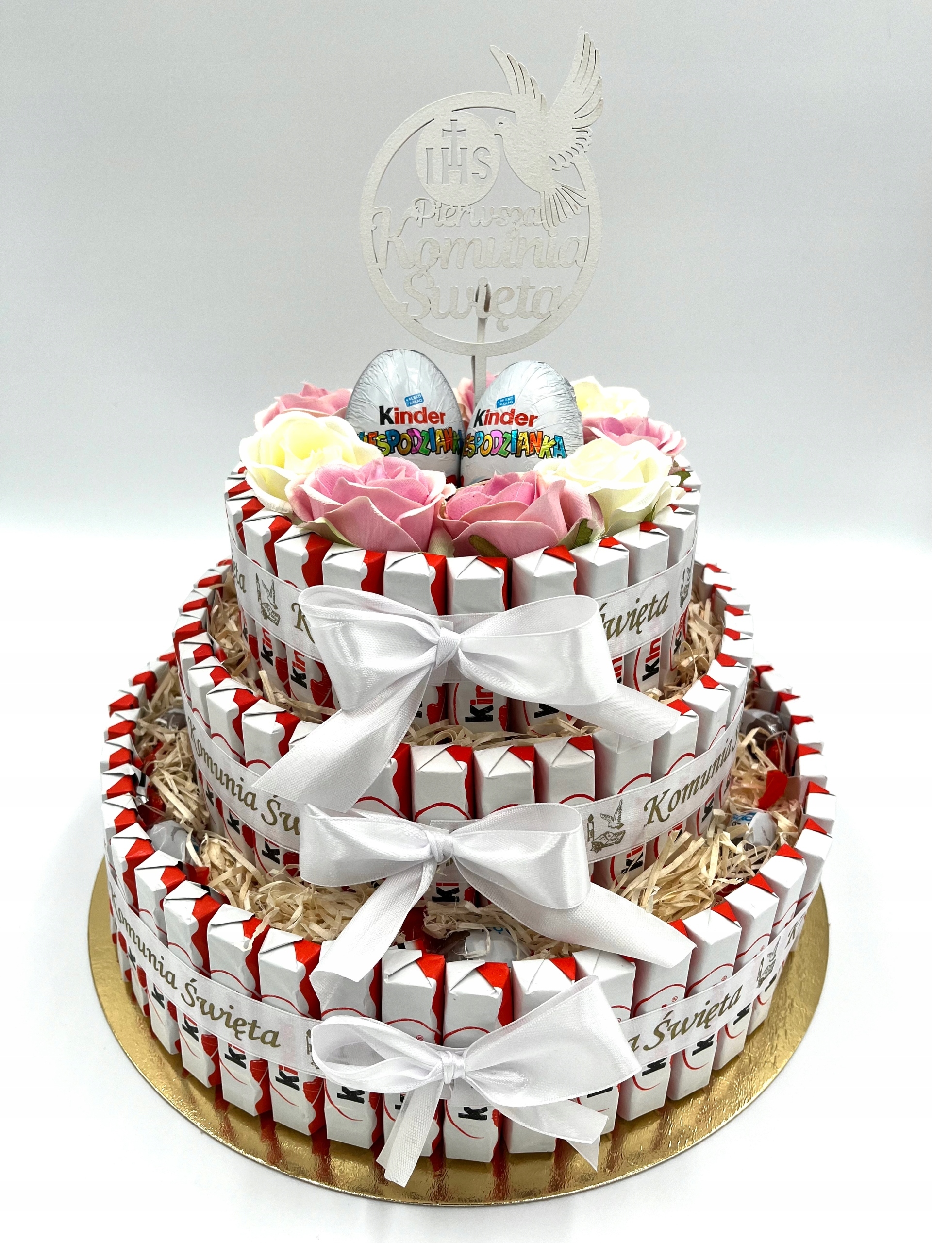 Levně Dort Kinder 3 patrový Dárek Svaté Přijímání Svaté Dárková Sada Velká
