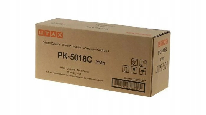 Originálny toner Cyan Utax PC3562 PK-5018C, PK5018C (1T02TWCUT0,