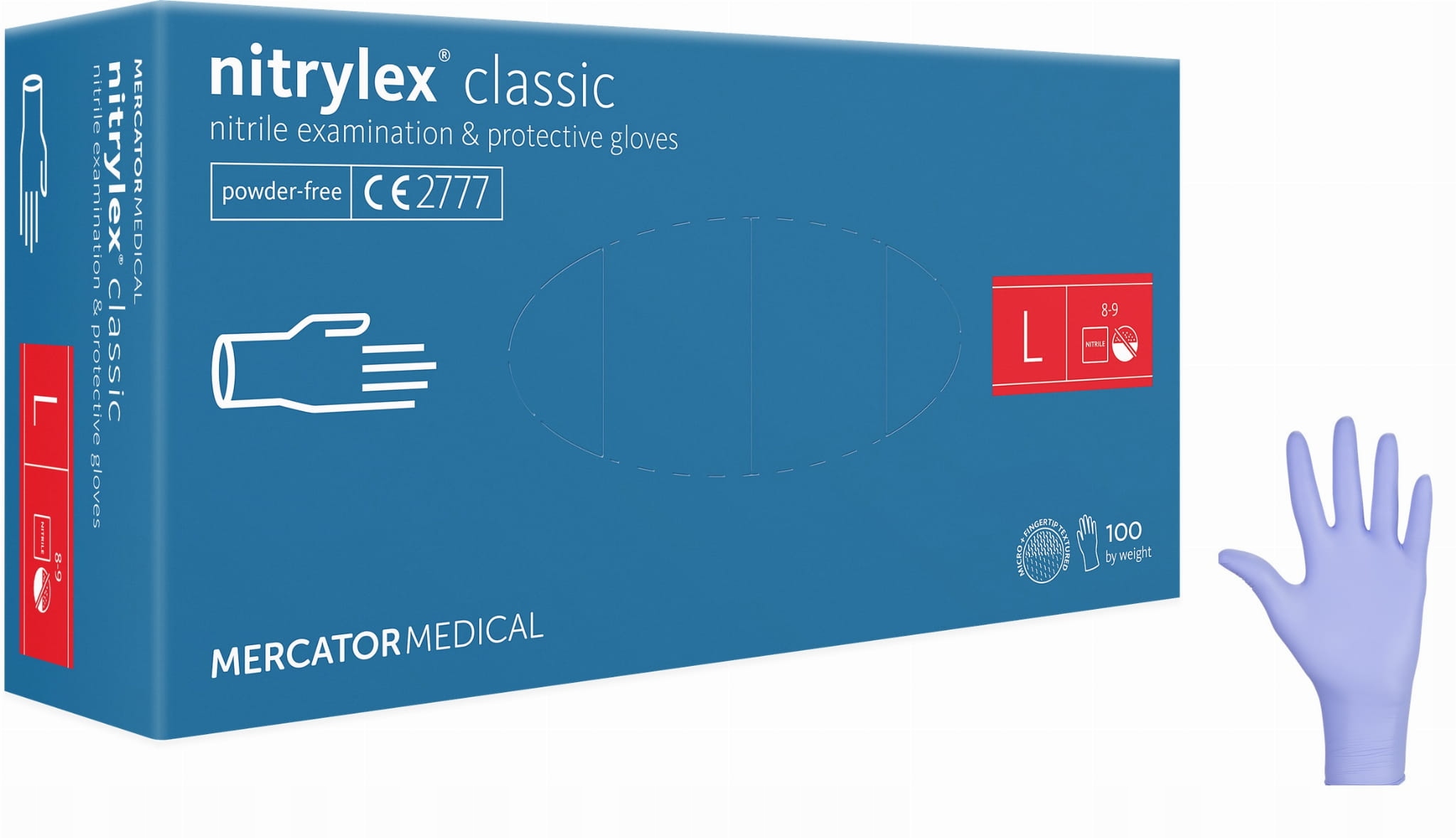 

Rękawice Nitrylowe Nitrylex Classic Blue 100 Szt L