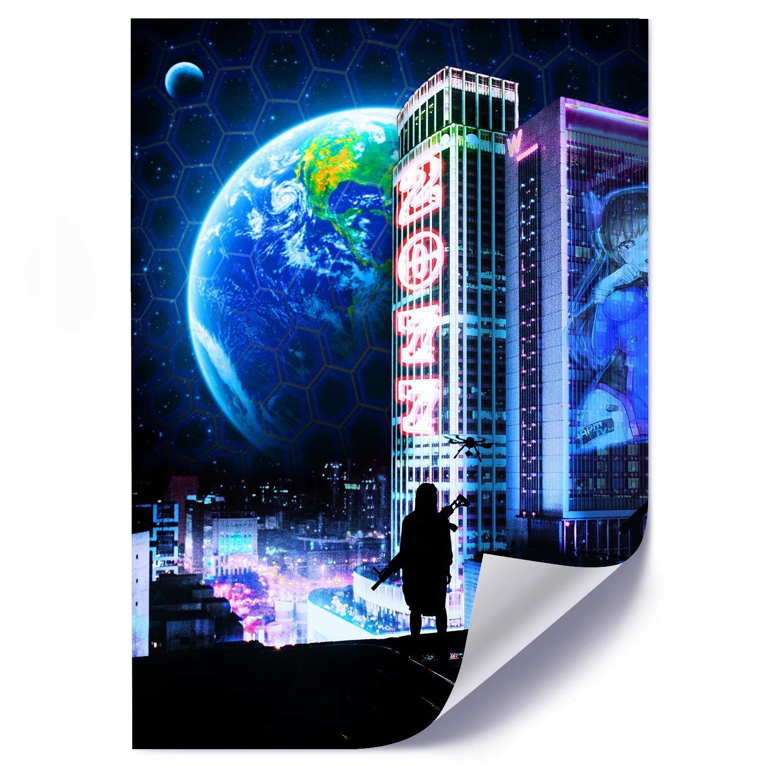 

Plakat Nowoczesny Do Salonu Miasto Kosmos 40x60