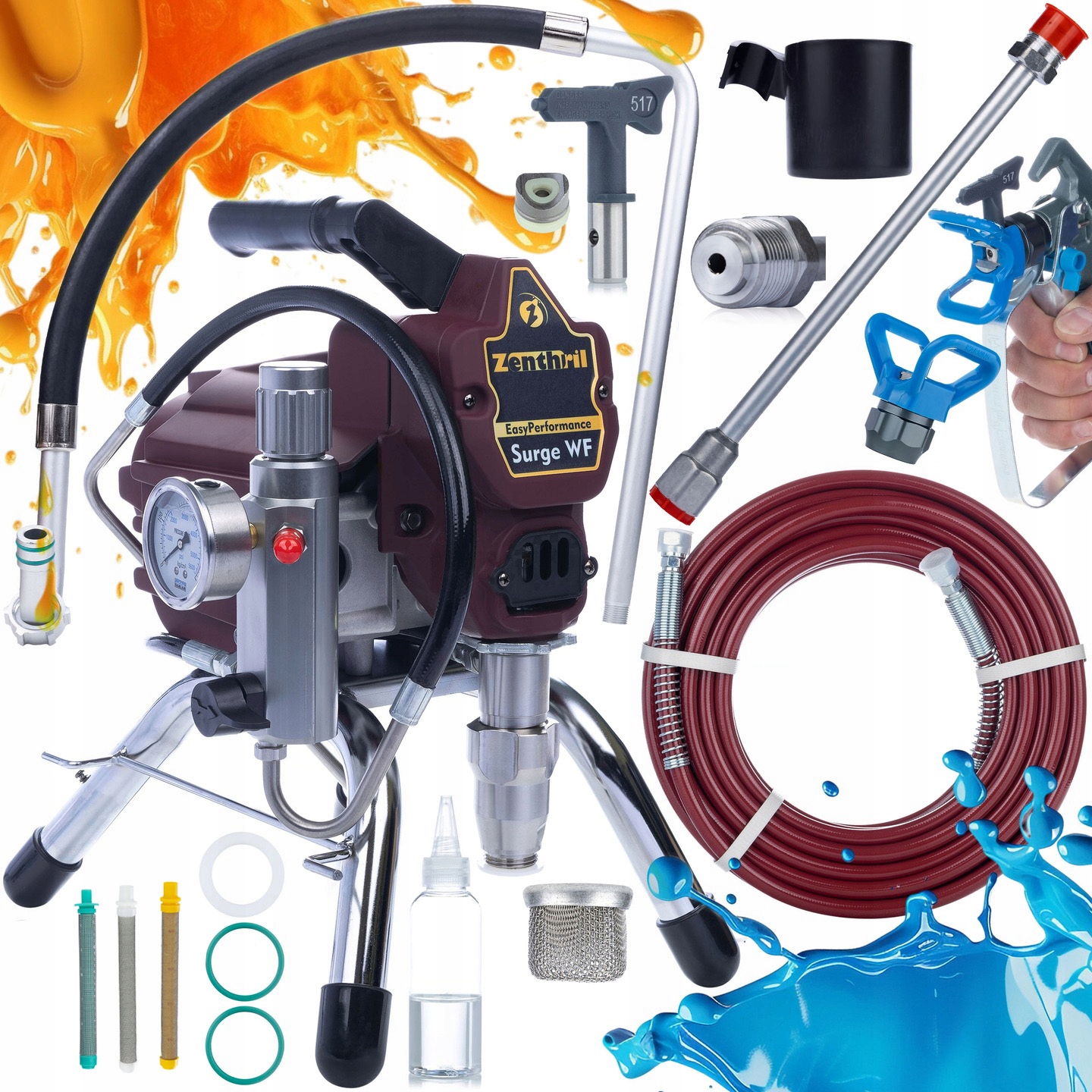 Hydrodynamický Malířský Agregát Pro Malování Stěn Střecha 3XFILTR Lanka 50CM
