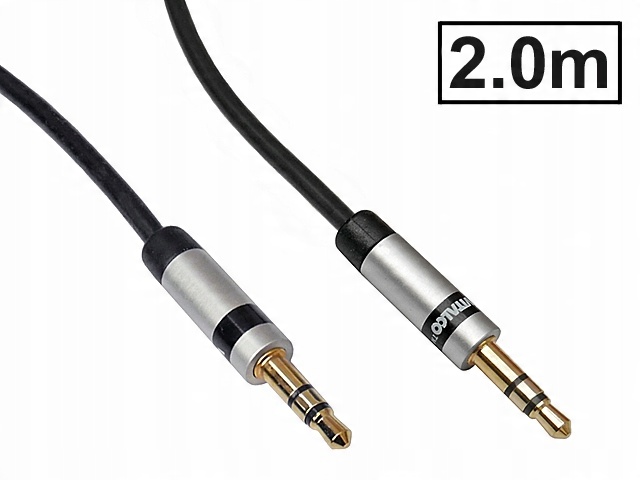 

Kabel Jack 3.5/3P Trs wtyk-wtyk Slim Vitalco 2m