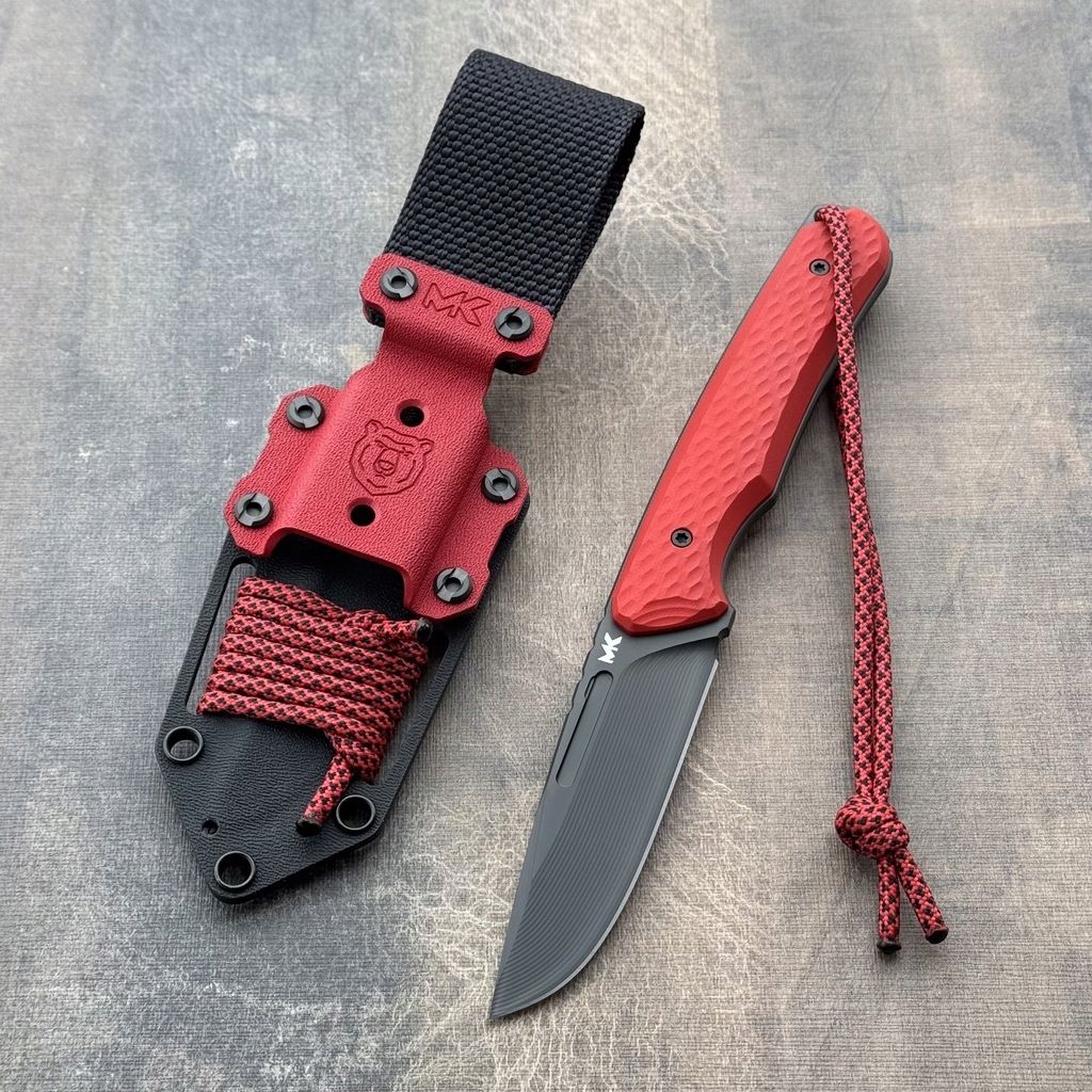 Nůž Mk Knives & Tools Scout Fear The Bear Black DLC Vanadis 4 Extra Red G10