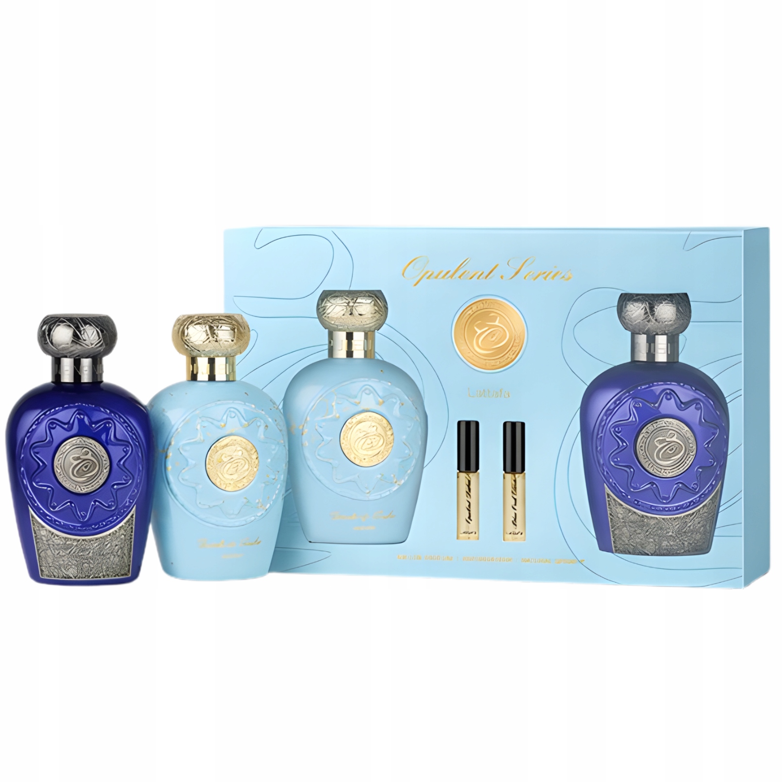 Zestaw Lattafa Opulent Dubai Blue Oud Elixir