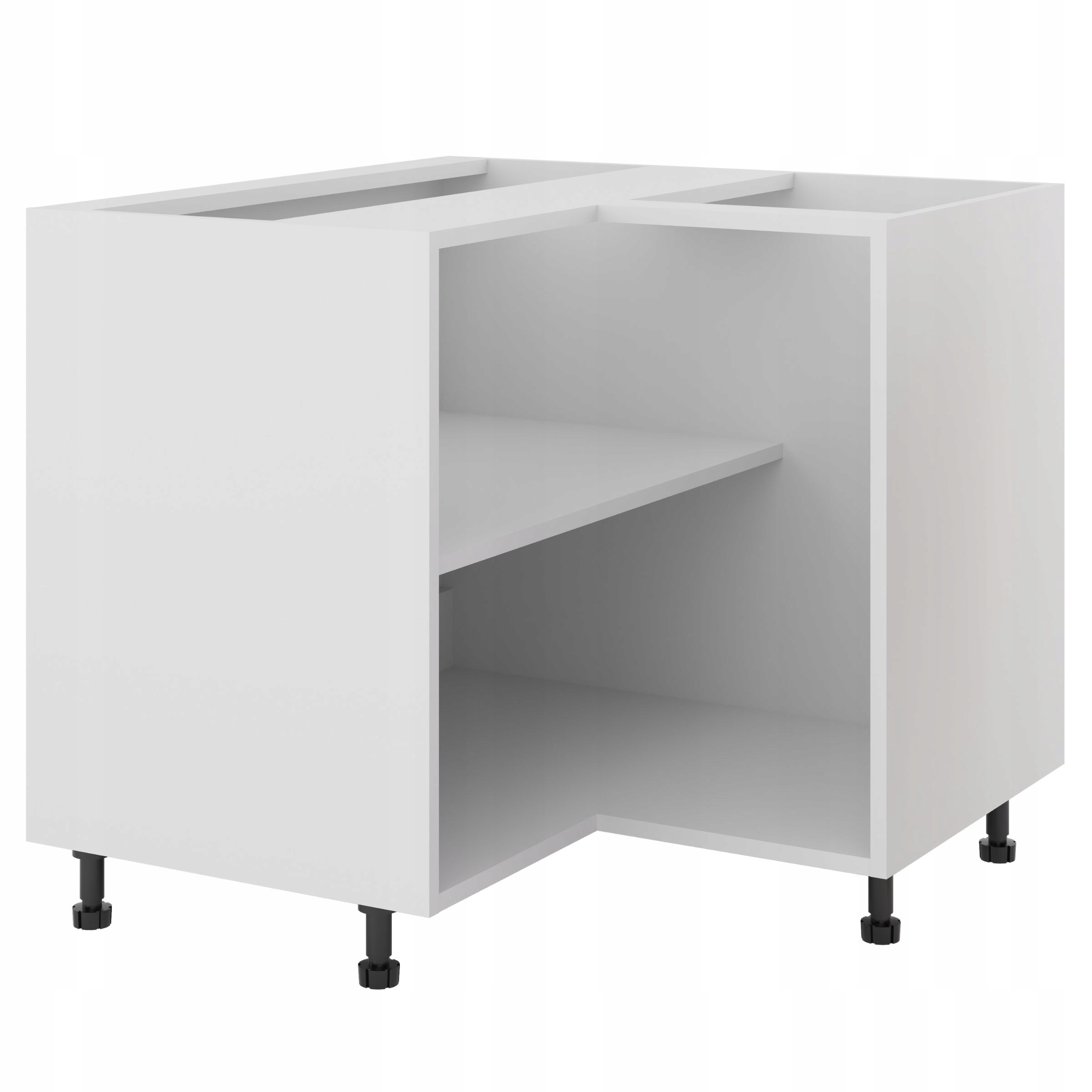 Korpus: bílá dolní rohová kuchyňská skříňka 90/82 s příslušenstvím