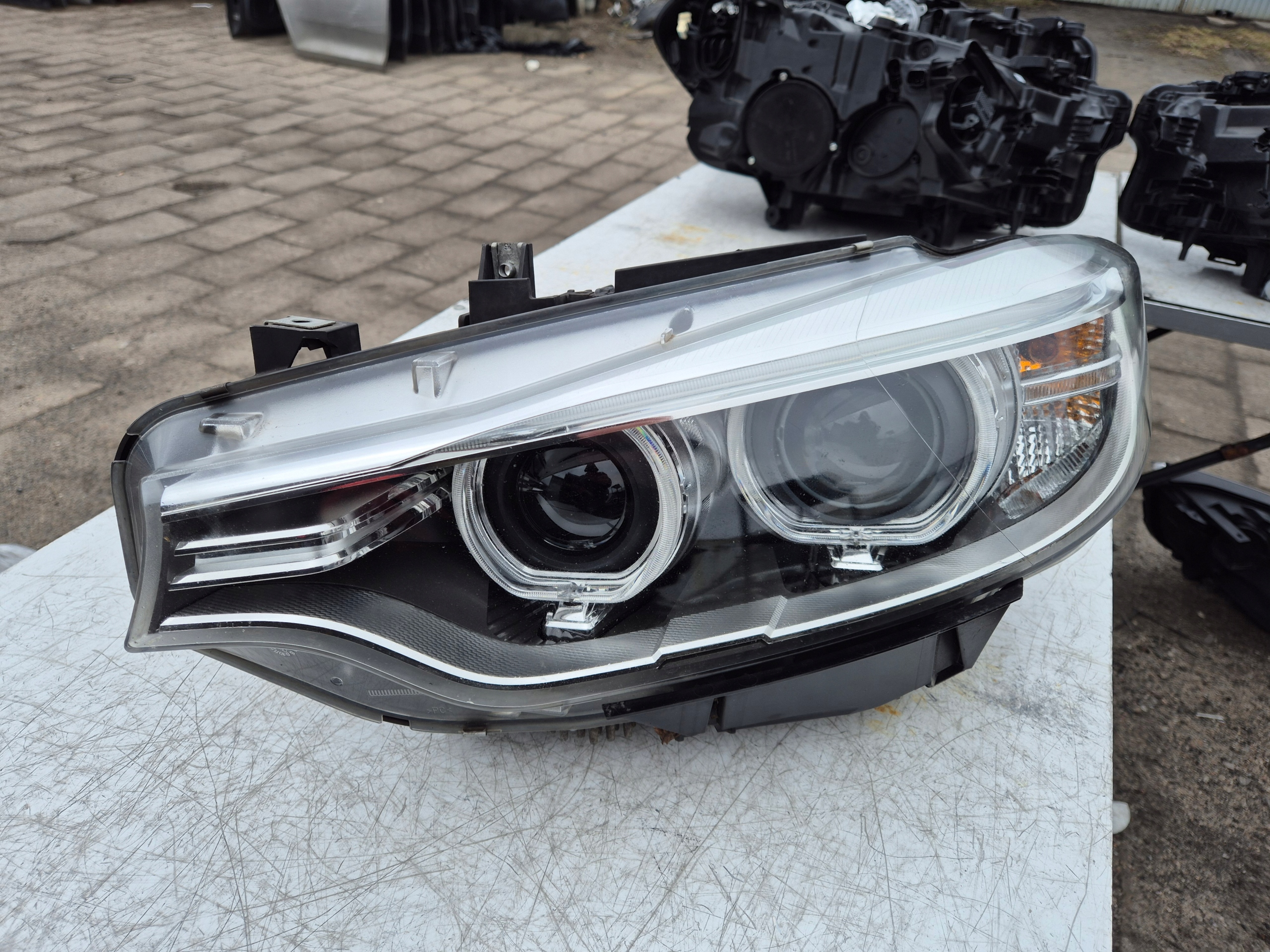 bmw 4 f32 f36 xenon nie skrętny europejska lewa lampa kompletna demontaż