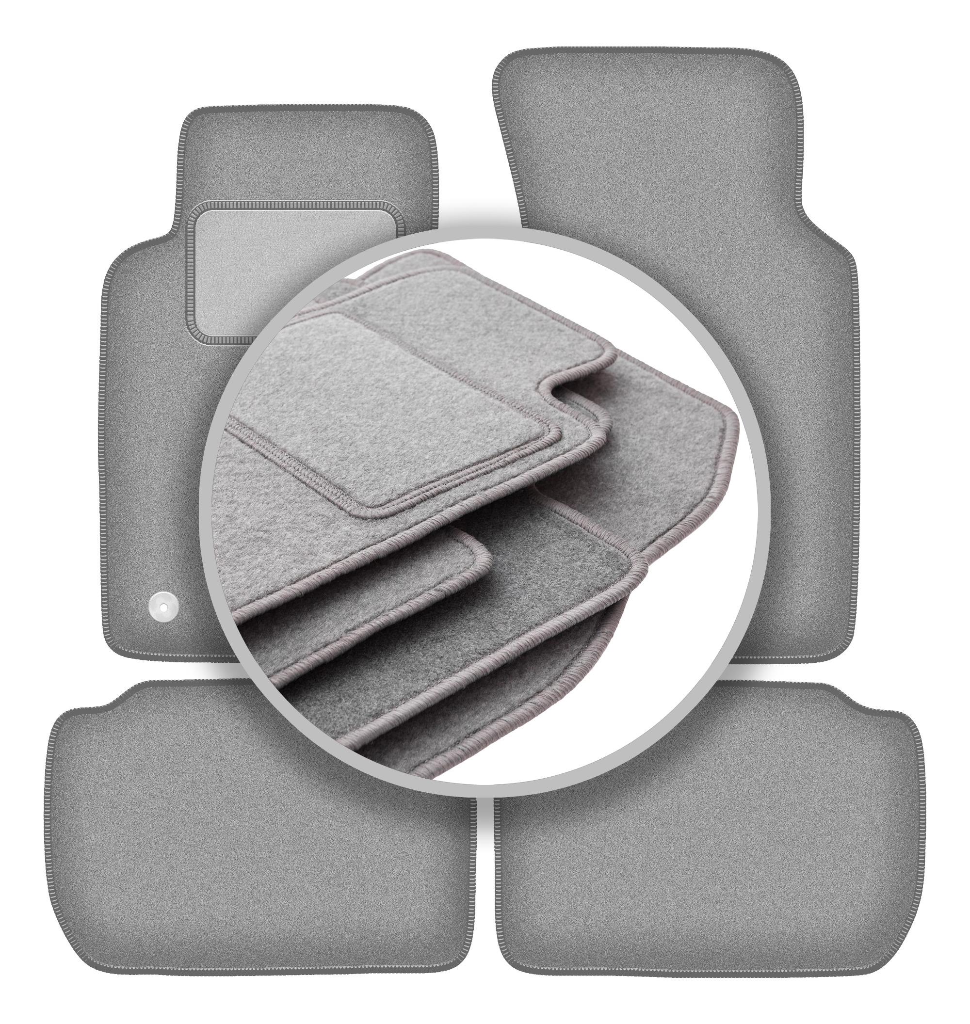 Velurové koberce Oslo šedé pro: Ford Sierra kombi, sedan, liftback 1982-19