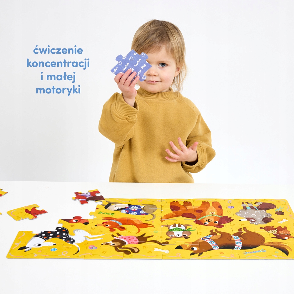 Puzzle Hau Pieski CzuCzu 40 elementów 3+ Czu Czu Rodzaj 2D