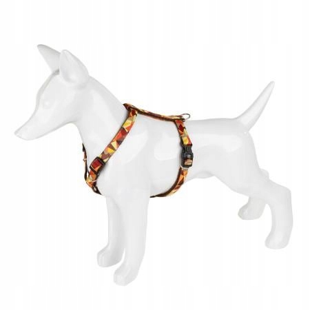 Levně Barry King Postroj pro psa, vzor podzim, páska, 30MM/60-100CM, hnědý