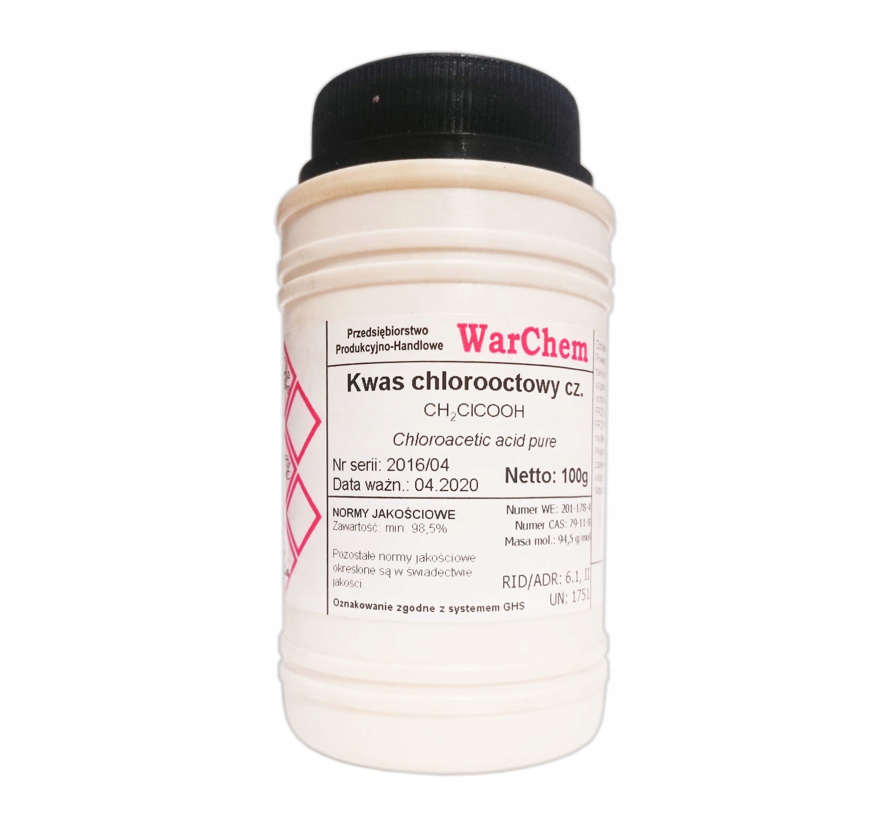 

Kwas Chlorooctowy czysty 100g