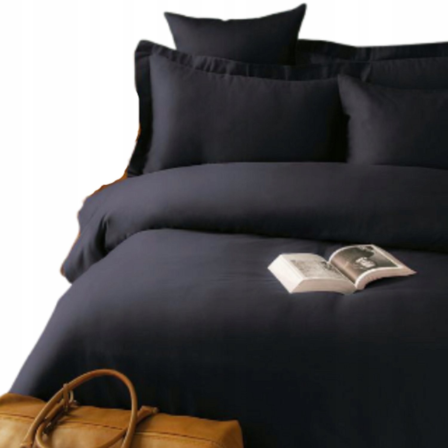 Saténové obliečky Simply Anthracite 200x220 50x70 (2)